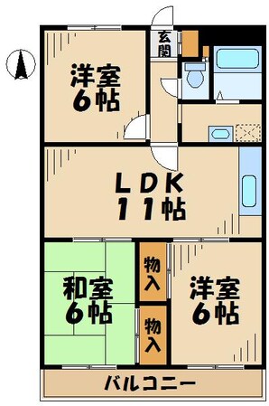 ソレイユ楠の物件間取画像